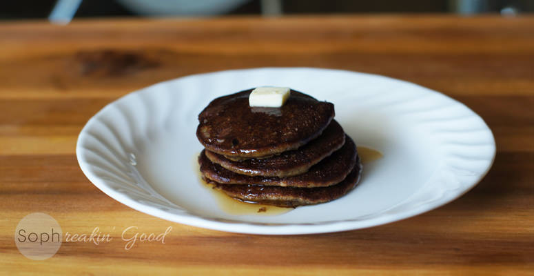 Grain Free Dark Chocolate Banana Pancakes