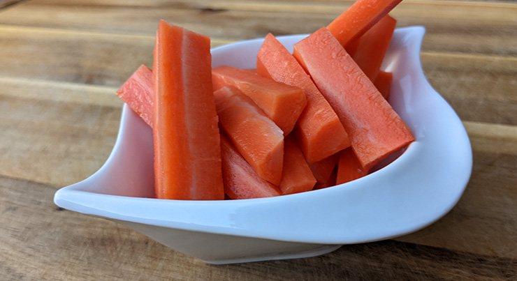 pickled carrots on a plate